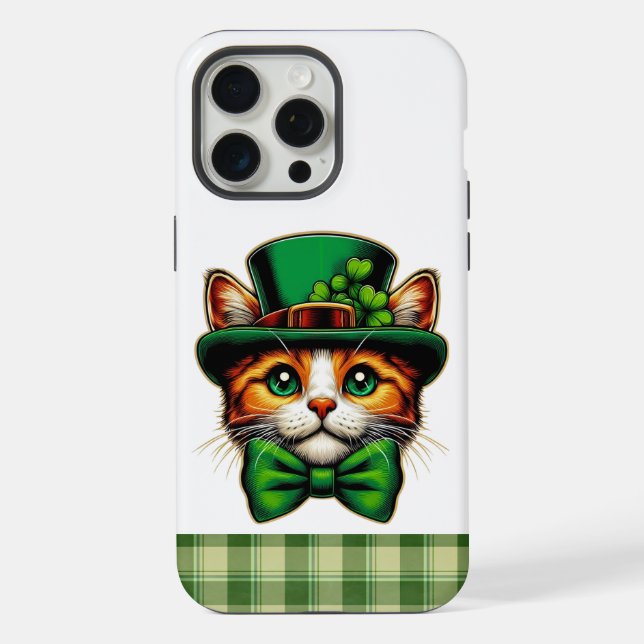 Cute cat/kitten Saint Patrick's Day  iPhone Case (Back)