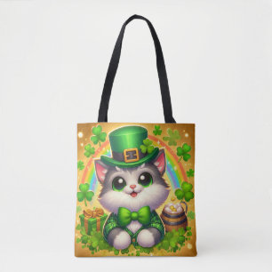 Cute cat/kitten Saint Patrick's Day  Tote Bag