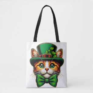 Cute cat/kitten Saint Patrick's Day  Tote Bag