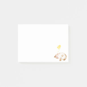 Cute Cat Kitten Sleeping Lying Watercolor Post-it Notes