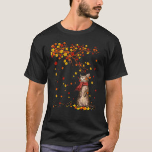 Cute Cat Kitty Autumn Fall Leaves  Cat  Men Women T-Shirt