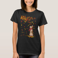 Cute Cat Kitty Autumn Fall Leaves Cat Men Women