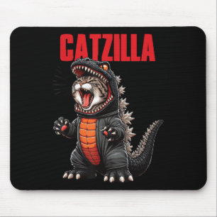 Cute Cat Kitty Catzilla For Cat Moms Cat Dads Pet Mouse Mat