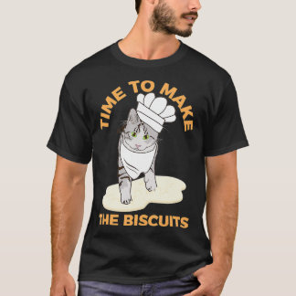 Cute Cat Kneading Biscuits Making Stretching Knead T-Shirt