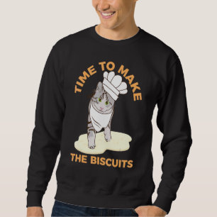 Cute Cat Kneeding Biscuits Kitty Sweatshirt