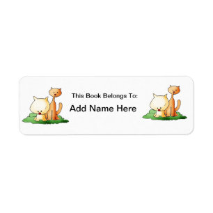 Cute cat   Label