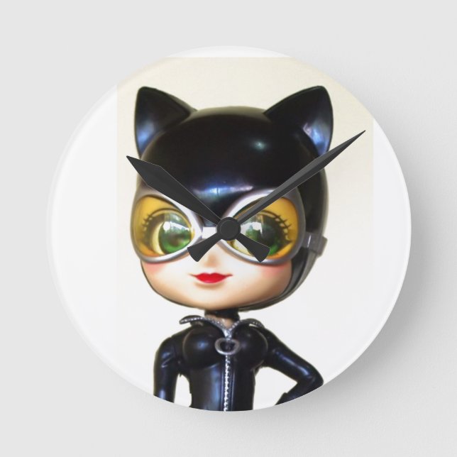 CUTE CAT LADY CLOCK (Front)