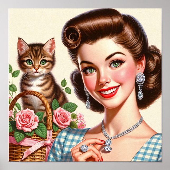 Cute Cat Lady Poster (Front)
