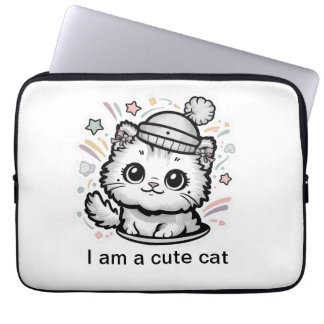 Cute cat laptop cover