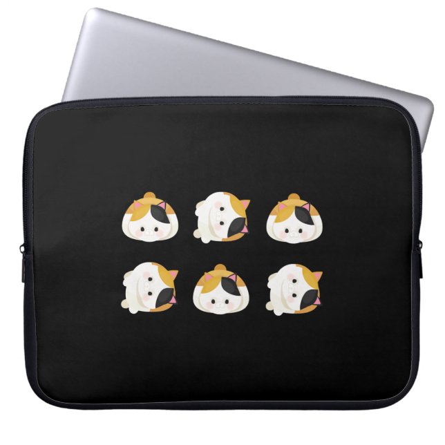 Cute cat laptop sleeve (Front)