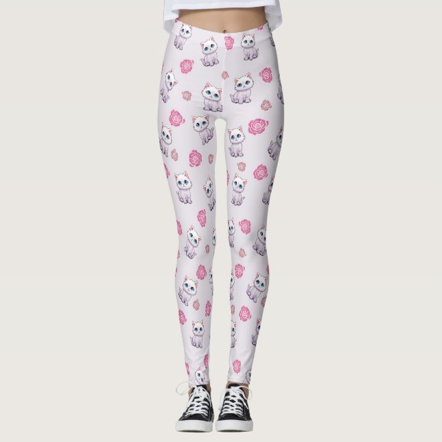 Cute Cat Leggings (Front)