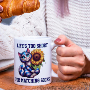 Cute Cat Life's Too Short For Matching Socks Coffee Mug
