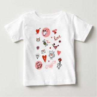 Cute Cat Love Cartoon Baby T-Shirt
