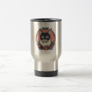 cute cat lover art design buy now  travel mug