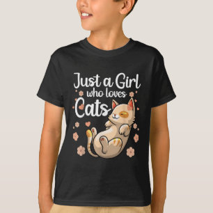 Cute Cat Lover Art For Girls Women Kids Kitty Lady T-Shirt