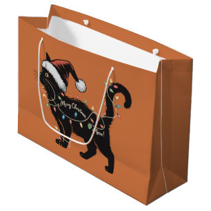 Cute Cat Lover Christmas Cat Mom Xmas Gift Large Gift Bag