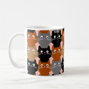 Cute Cat Lover Feline Kittens Pattern Coffee Mug