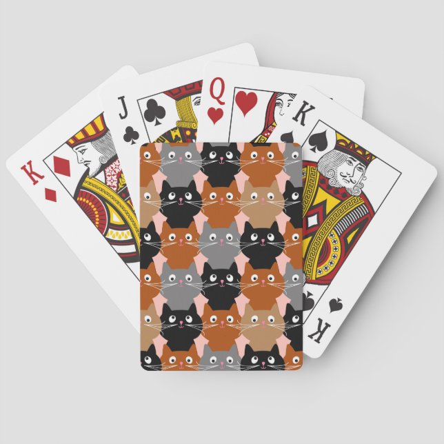 Cute Cat Lover Feline Kittens Playing Cards (Back)