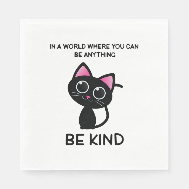 Cute Cat Lover Quotes Napkin (Front)