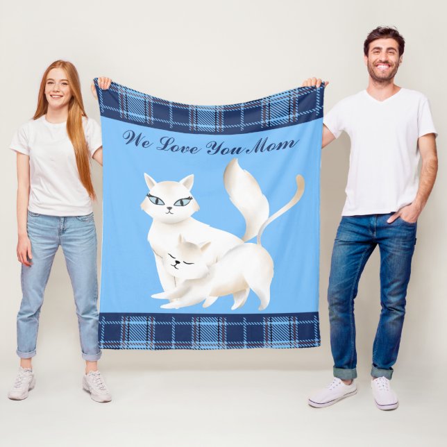 Cute cat lovers animal fleece blanket (In Situ)