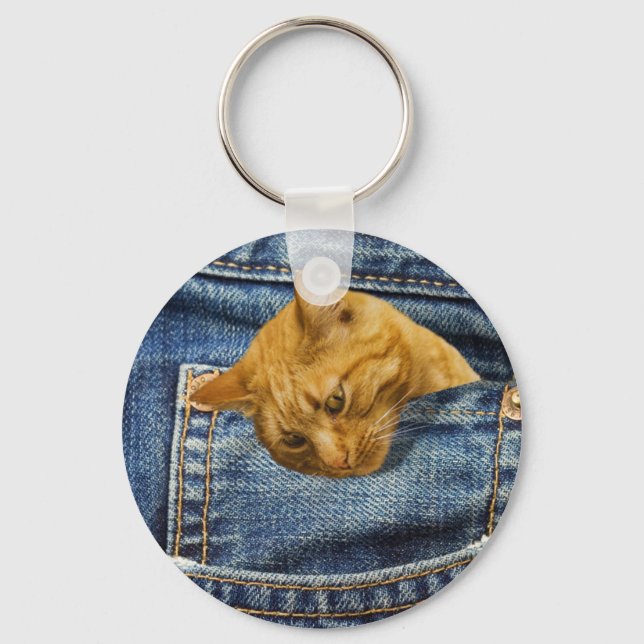 Cute Cat Lovers Keepsake gift Key Ring (Front)