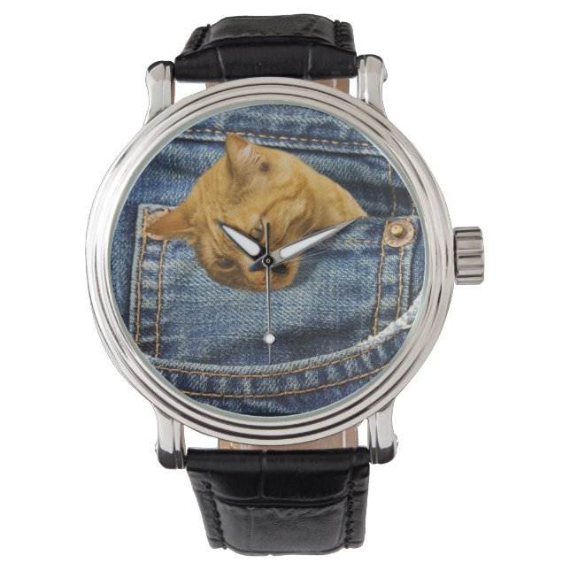 Cute Cat Lovers Keepsake gift Watch (Front)