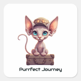 Cute Cat Luggage Tag  Gift for Cat Lovers & Travel