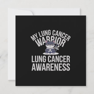 Cute Cat Lung Cancer Warrior – Show Your Strength Invitation