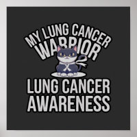 Cute Cat Lung Cancer Warrior Show Your Strength