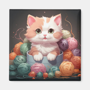Cute cat magnet
