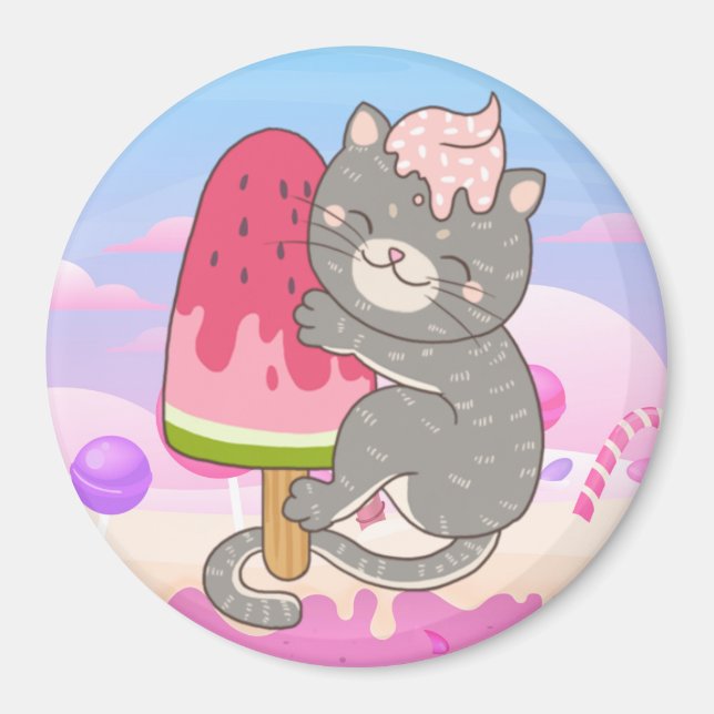 Cute Cat Magnet (Front)