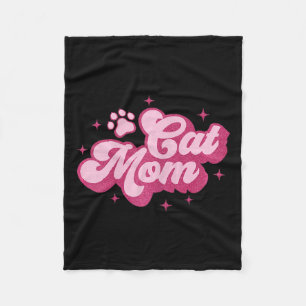Cute Cat Mam Cat Mama Kitty Kitten Cat Mum Fleece Blanket
