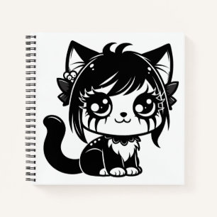 Cute Cat Manga Kitten Kawaii Notebook