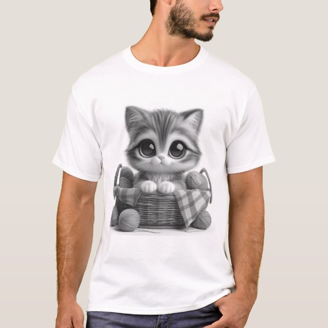 Cute Cat Men's T-Shirt (Front)