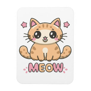 cute cat meow magnet