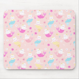 Cute Cat Mermaid Pattern Mouse Mat