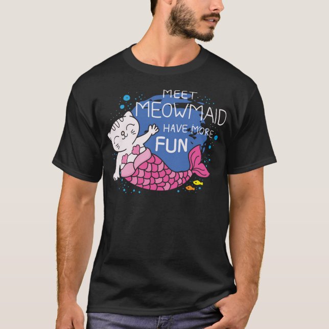 cute cat mermaid T-Shirt (Front)