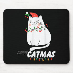 Cute Cat Merry Catmas Christmas Cat Lovers Santa P Mouse Mat