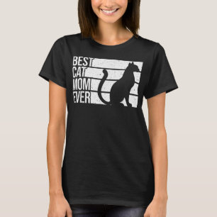 Cute Cat Mom Art For Women Girl Cat Pet Animal Kit T-Shirt