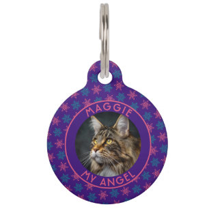 Cute Cat Mom Gift Christmas Print Pet Tag