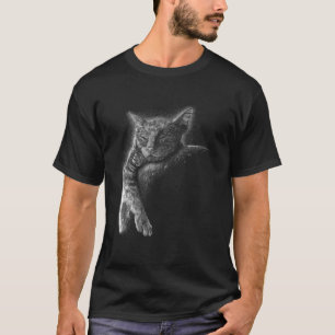 Cute Cat Moon Realistic Cat Moon 3 Wolfs Cute Kitt T-Shirt