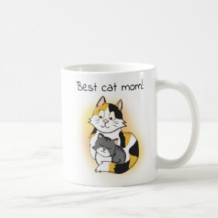 Cute Cat Mother and Kitten Best Cat Mum Coffee Mug