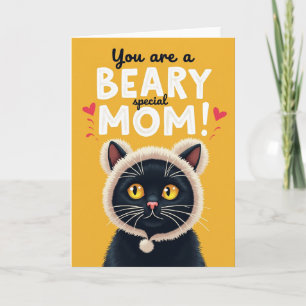 Cute Cat Mother Day Hooded Card