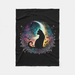 Cute Cat Motifs Cat  Fleece Blanket