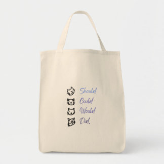 Cute Cat Motivation “Should Could Would Did” Tote  Bag