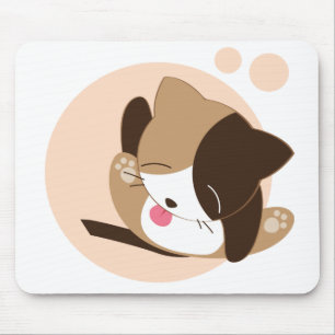 Cute Cat Mouse Mat