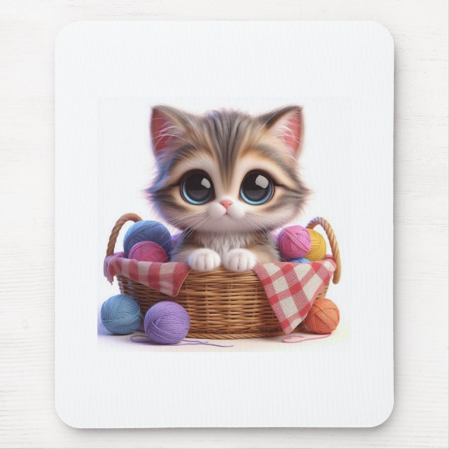Cute Cat  Mouse Mat (Front)