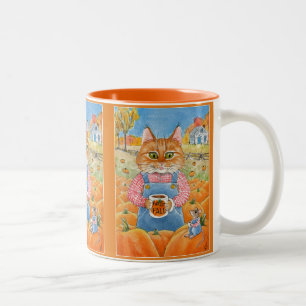 Cute Cat Mouse Pumpkin Spice Autumn mug