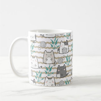 Cute Cat Mug - Playful Kittens with Yarn