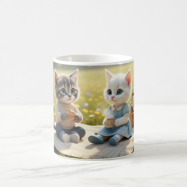 Cute Cat Mug | Tom & Luna Spring Picnic  (Center)